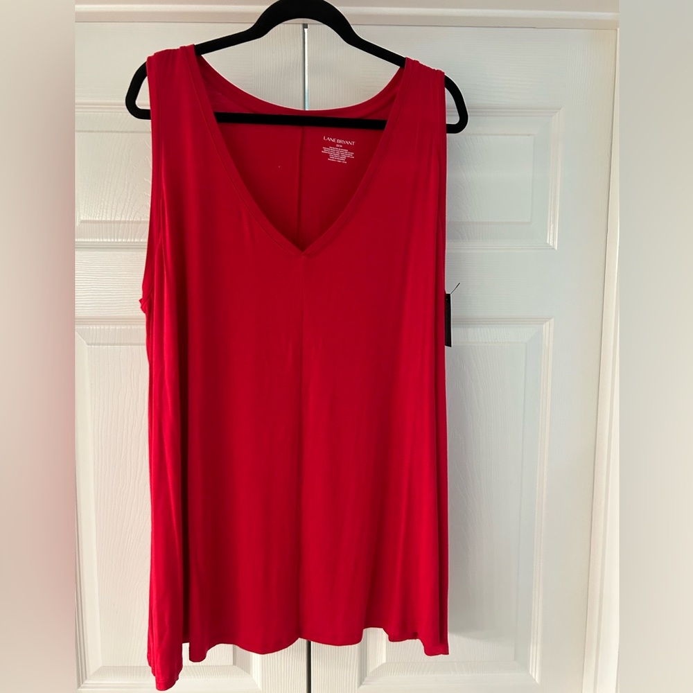 22/24 RED Lane Bryant NWT Sleeveless Swing Top
